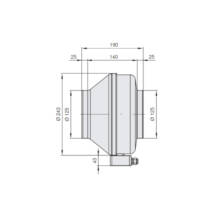 Ventilateur tubulaire sans fil125 mm dimensions